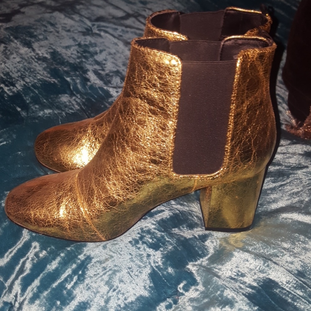 Sold out HnM gold booties